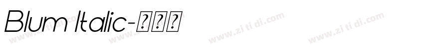 Blum Italic字体转换